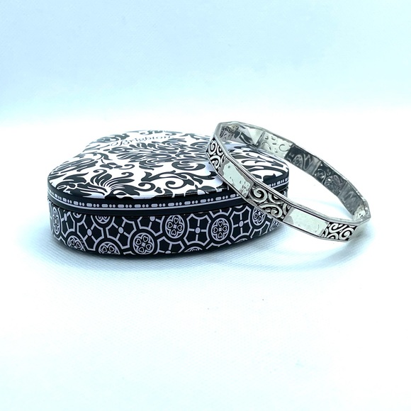 Brighton Deco Faceted Bangle in Original Metal Container. - Picture 5 of 8
